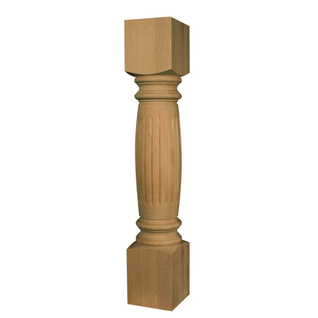 OSBORNE WOOD PRODUCTS 34 1/2 x 6 Massive Fluted Leg in Knotty Pine 2413P